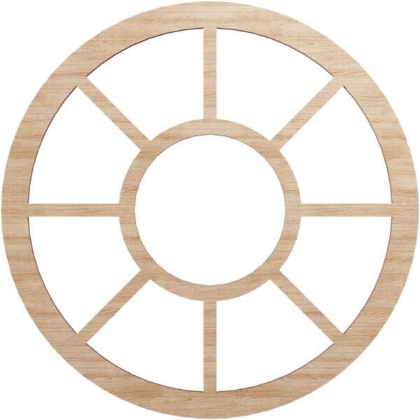 Ekena Millwork Grace Wood Fretwork Pierced Ceiling Medallion, Alder, 16"OD x 5 3/4"ID x 3/8"T CMWP16X0375GRAL - main